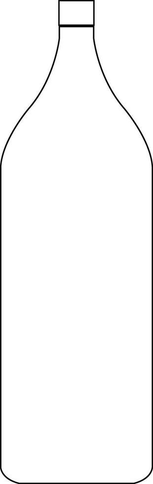 Plastic bottle vector illustration, line style icon
