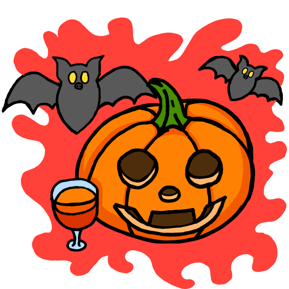 Halloween Pumpkin Head Cartoon Illustration For Sublimation Design png