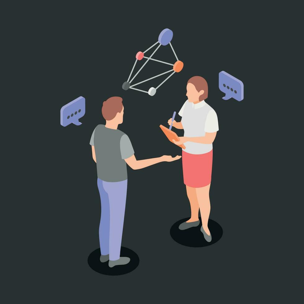 Sociology People Connection Composition vector