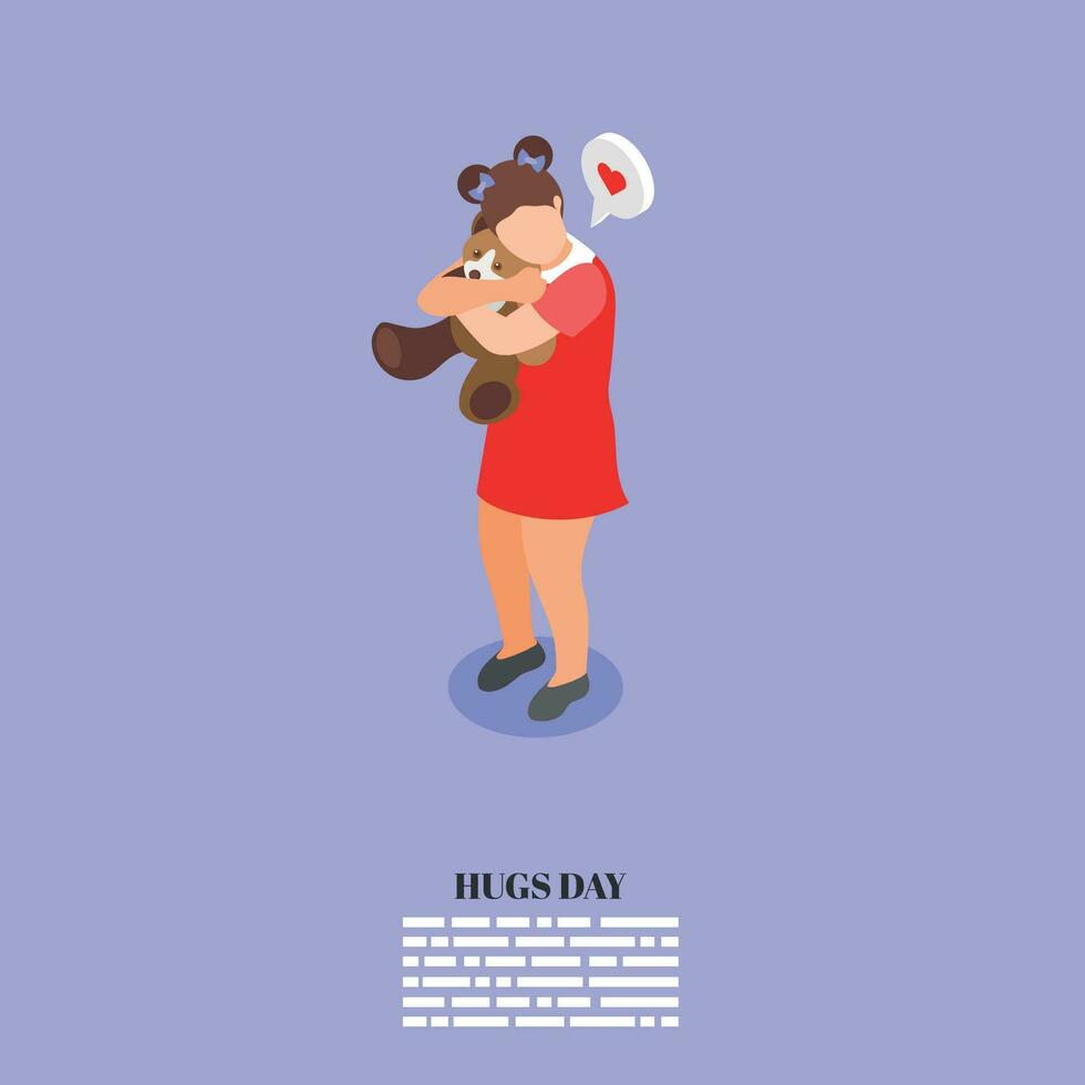 Hugs Day Concept vector
