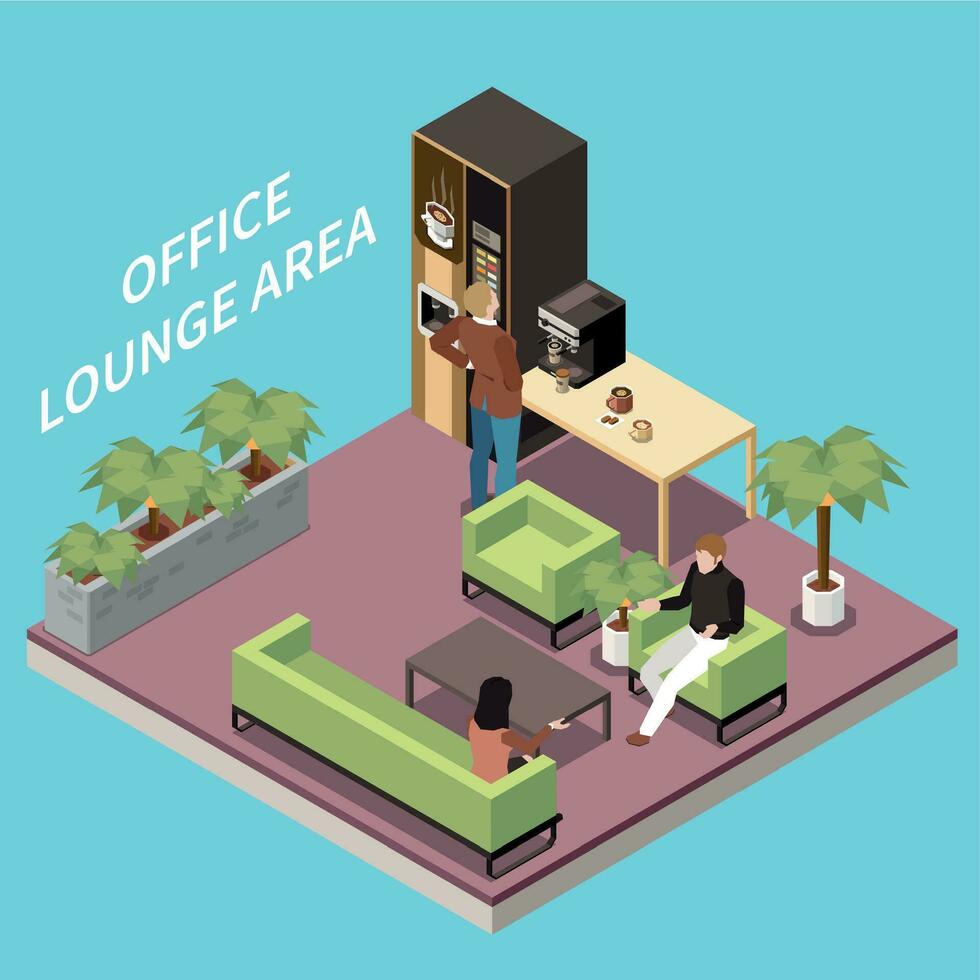 Lounge Area Office Composition vector
