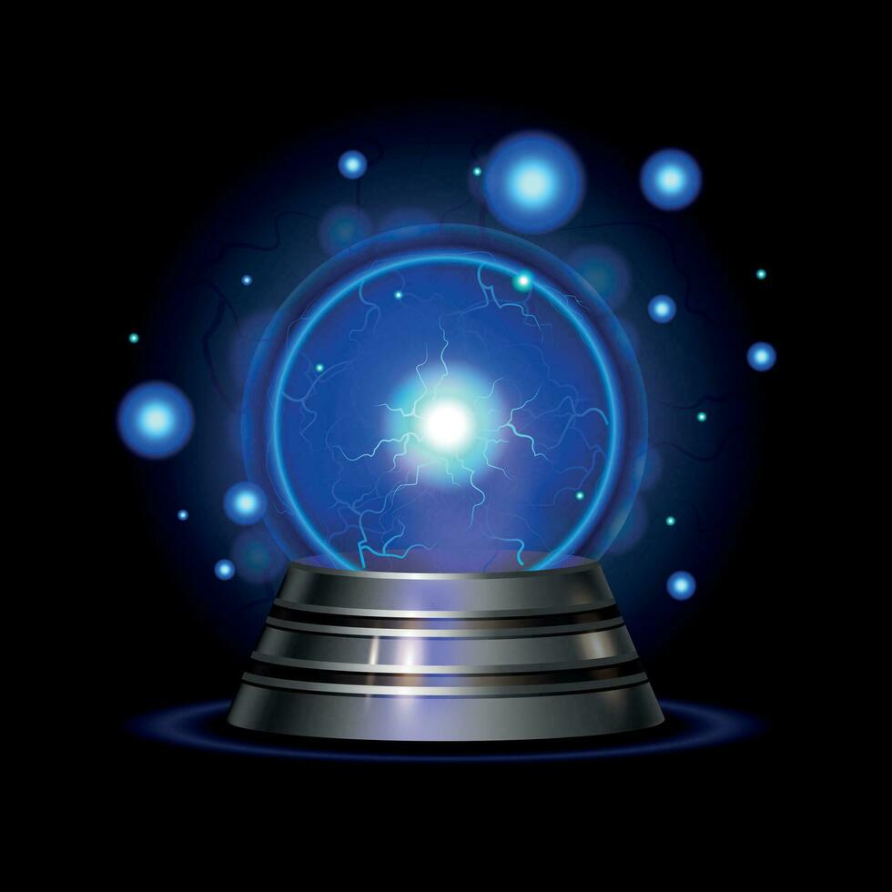 Realistic Plasma Sphere Magic Crystal Composition vector