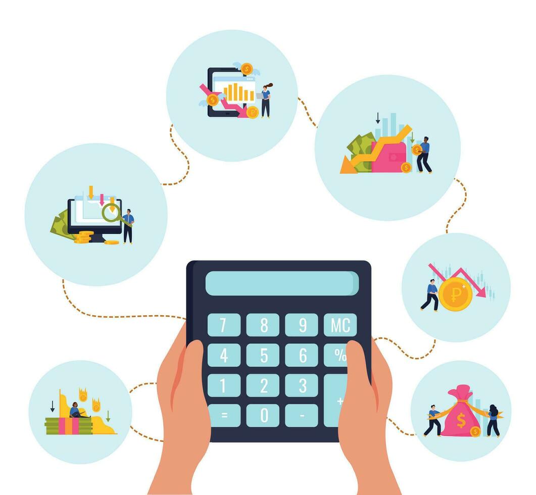 Economy Crisis Composition vector