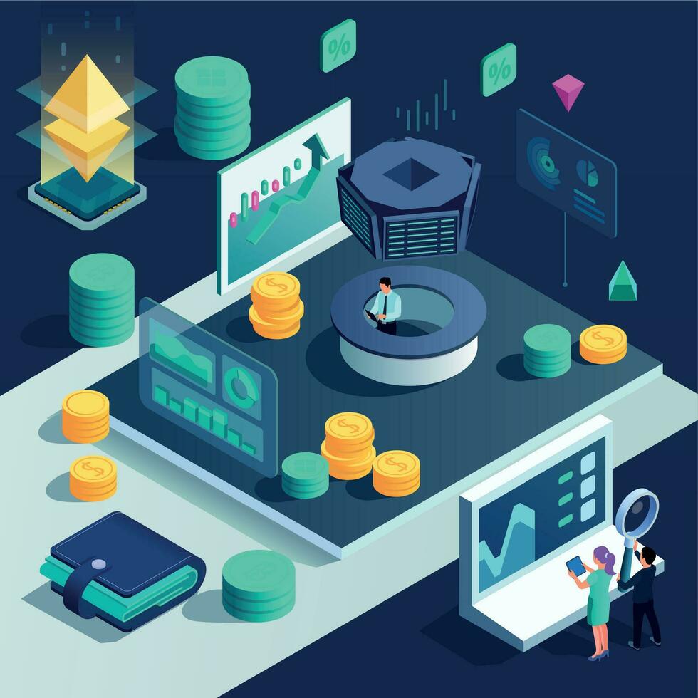 Business Investment Isometric vector