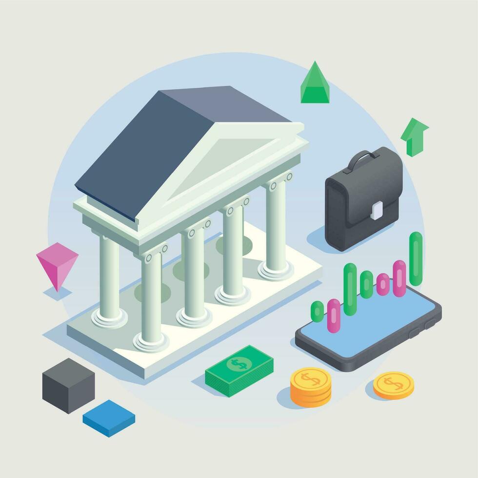 Business Investment Isometric vector