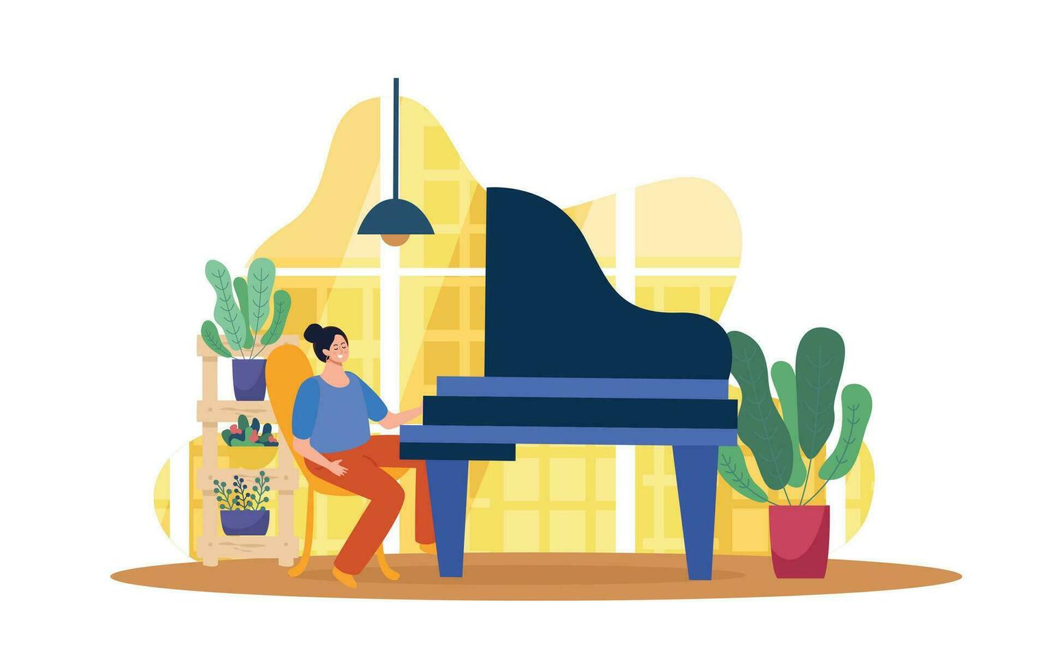 Grand Piano School Composition vector