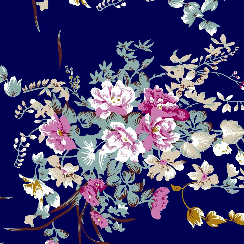 floral abstract pattern suitable for textile and printing needs vector