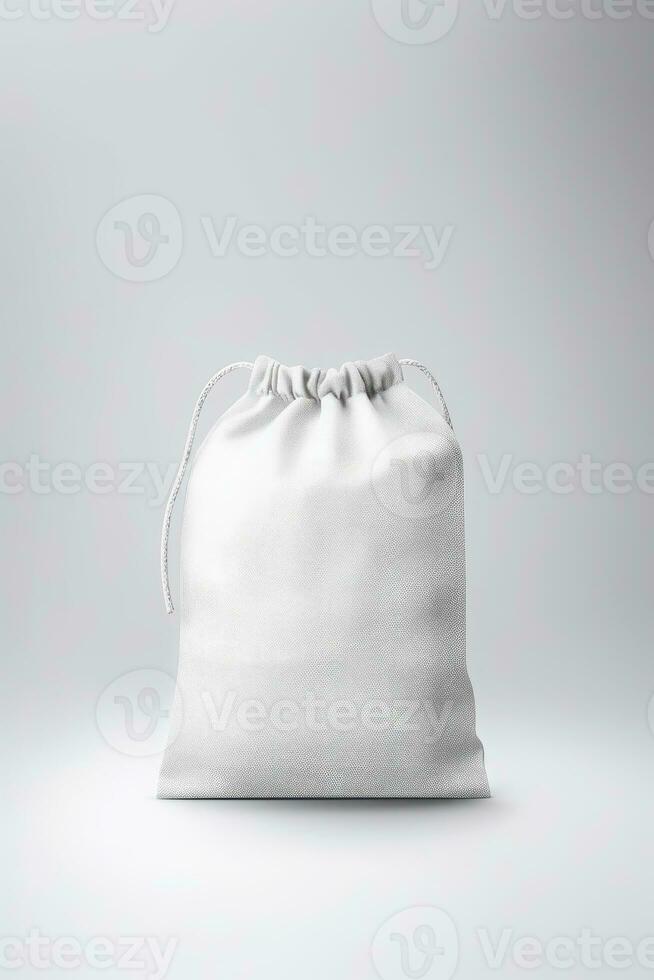 Packaging Bag Mockup White with shades white background, AI Generated photo