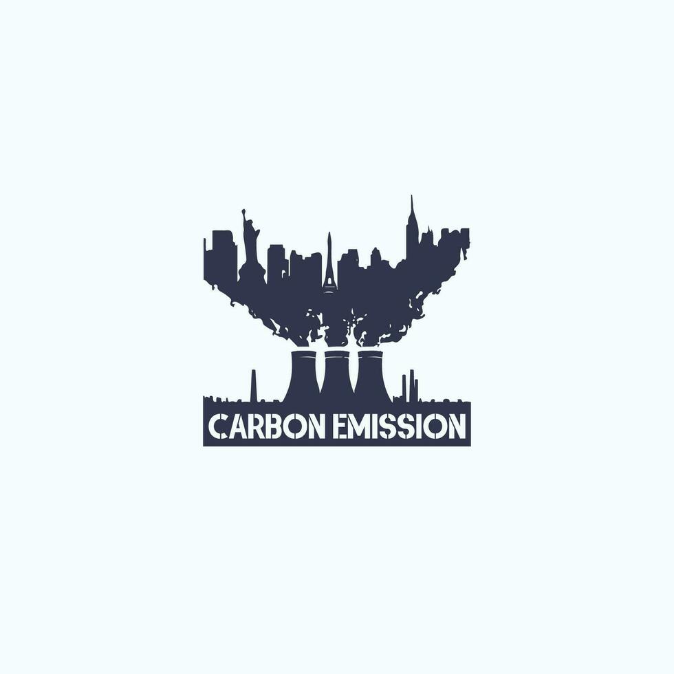 co2 emisión logo vector