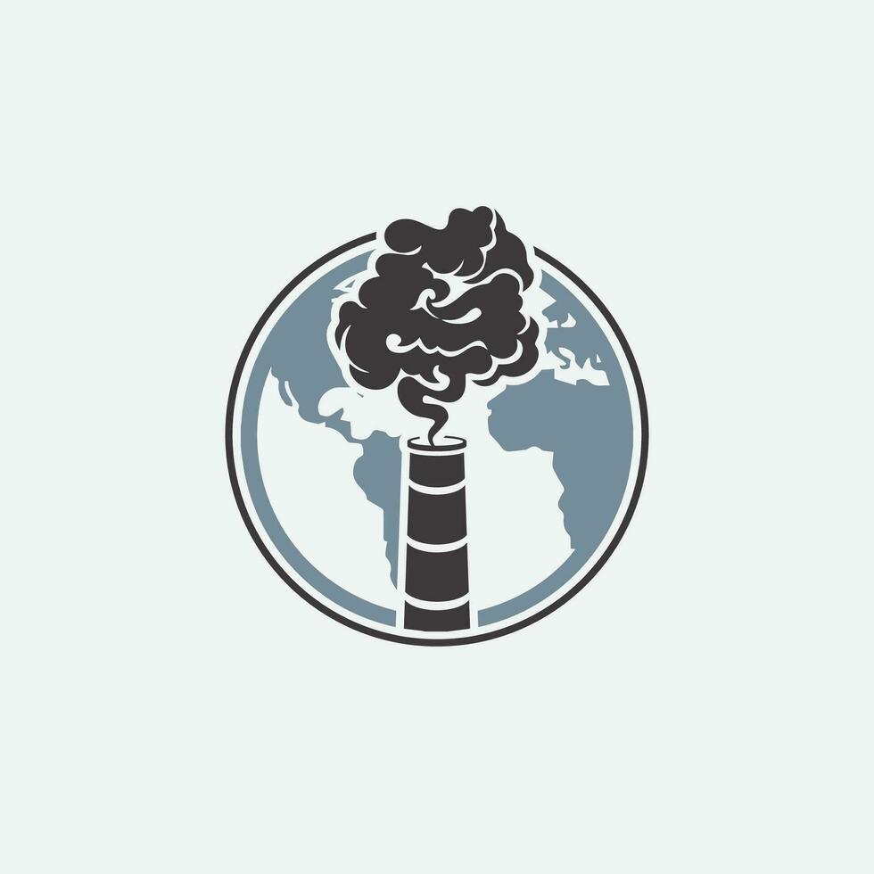 CO2 emission logo vector