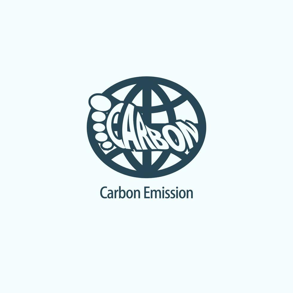 CO2 emission logo vector