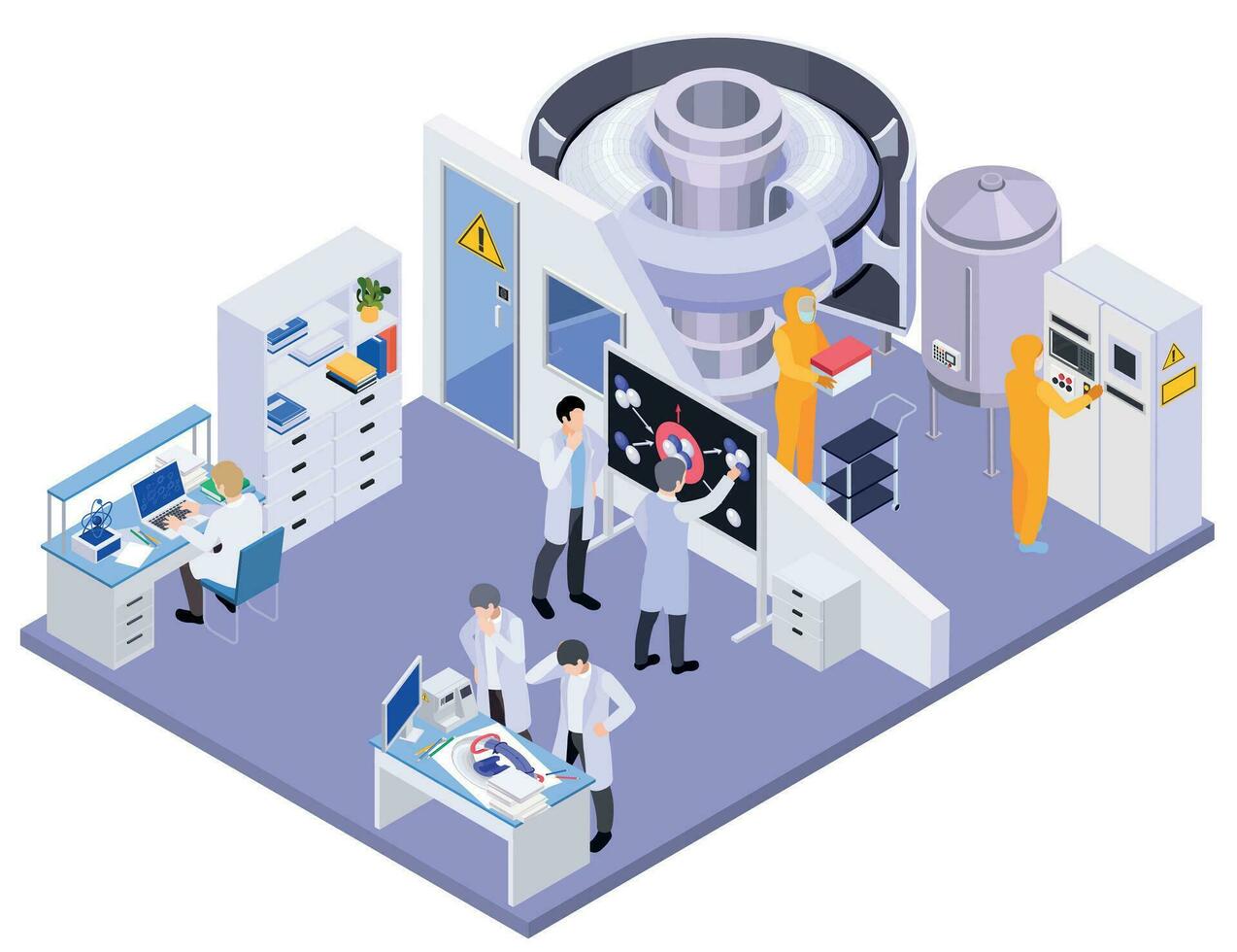 Nuclear Fusion Isometric Composition vector