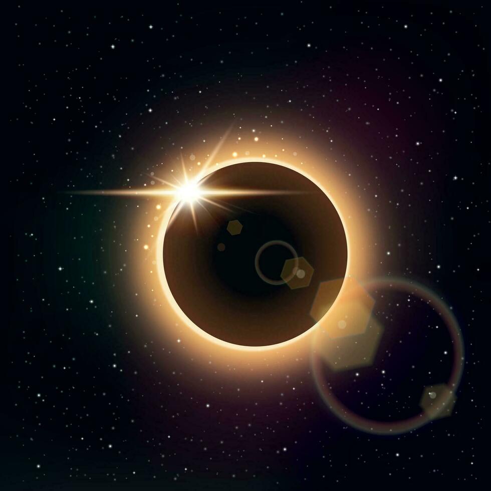 eclipse realista composición vector