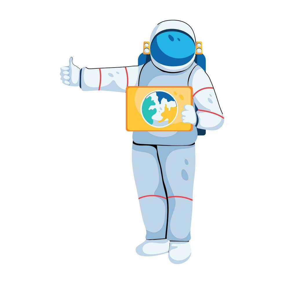 Trendy Space Scientist vector