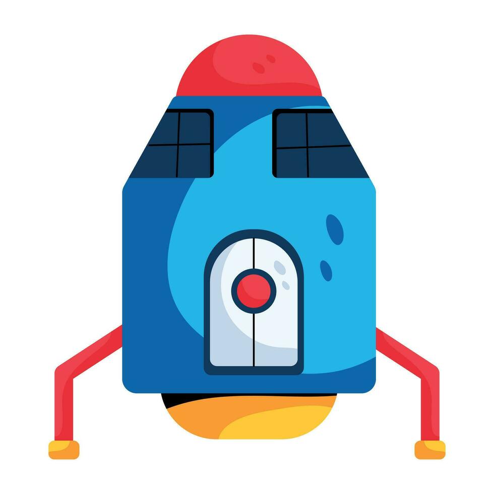 Trendy Space Capsule vector