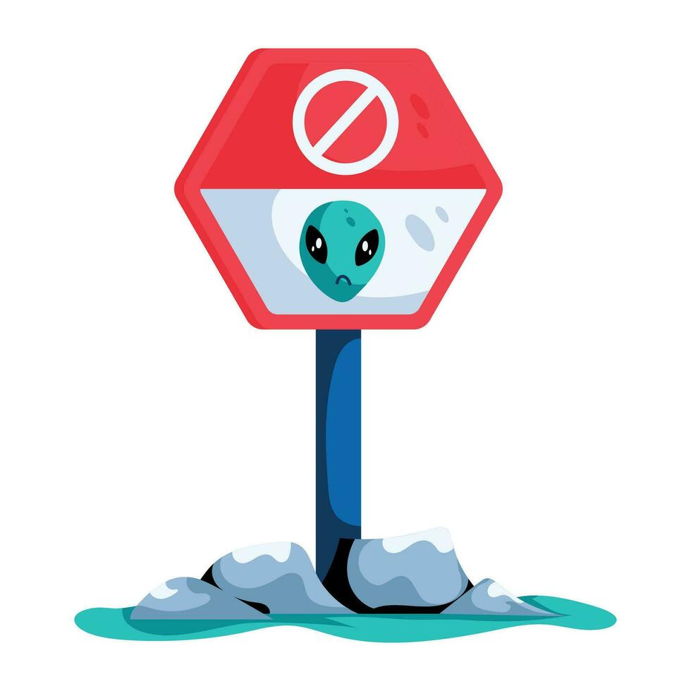 Trendy Alien Sign vector