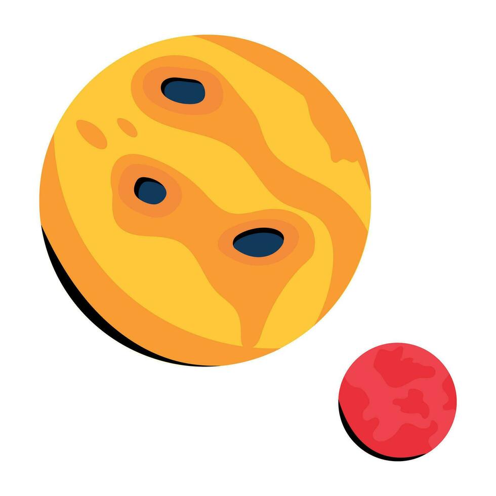 Trendy Space Planets vector