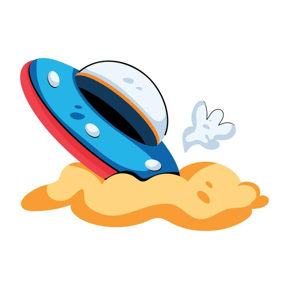 Trendy Crash UFO vector