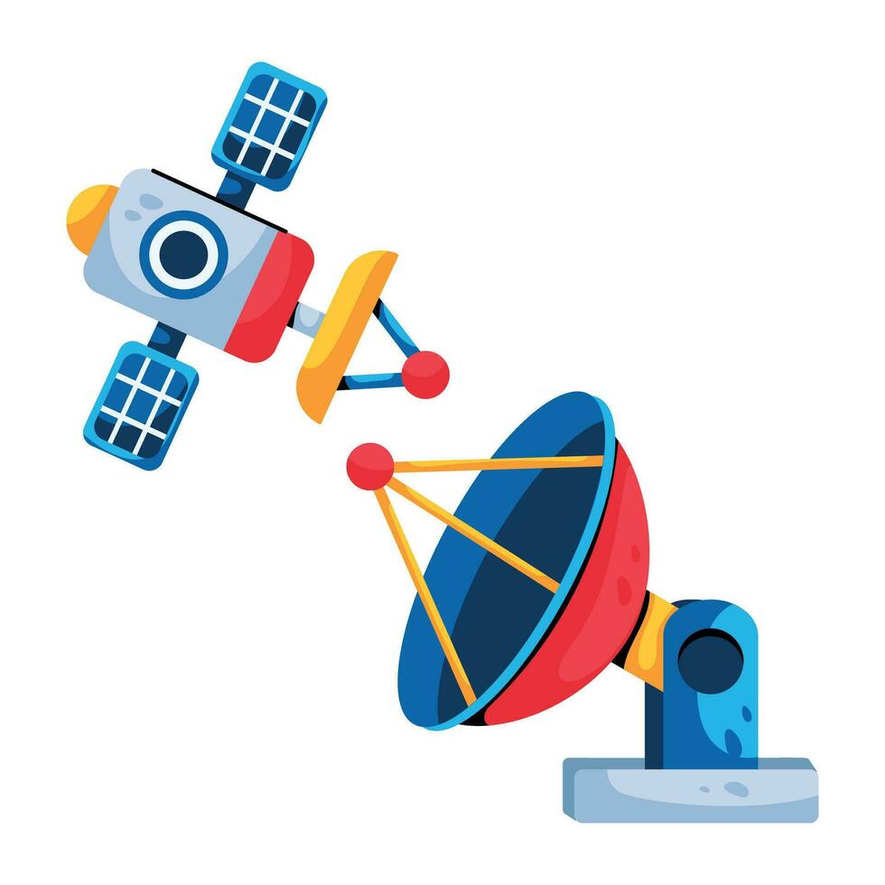 Trendy Space Communication vector