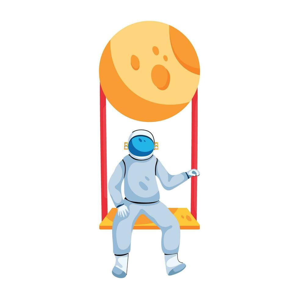 Trendy Astronaut Swinging vector