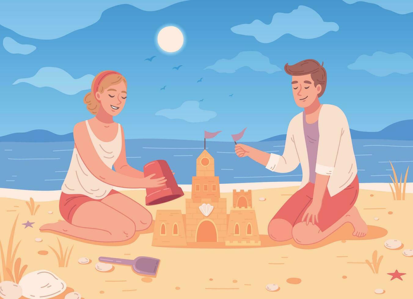Beach Activities Cartoon vector