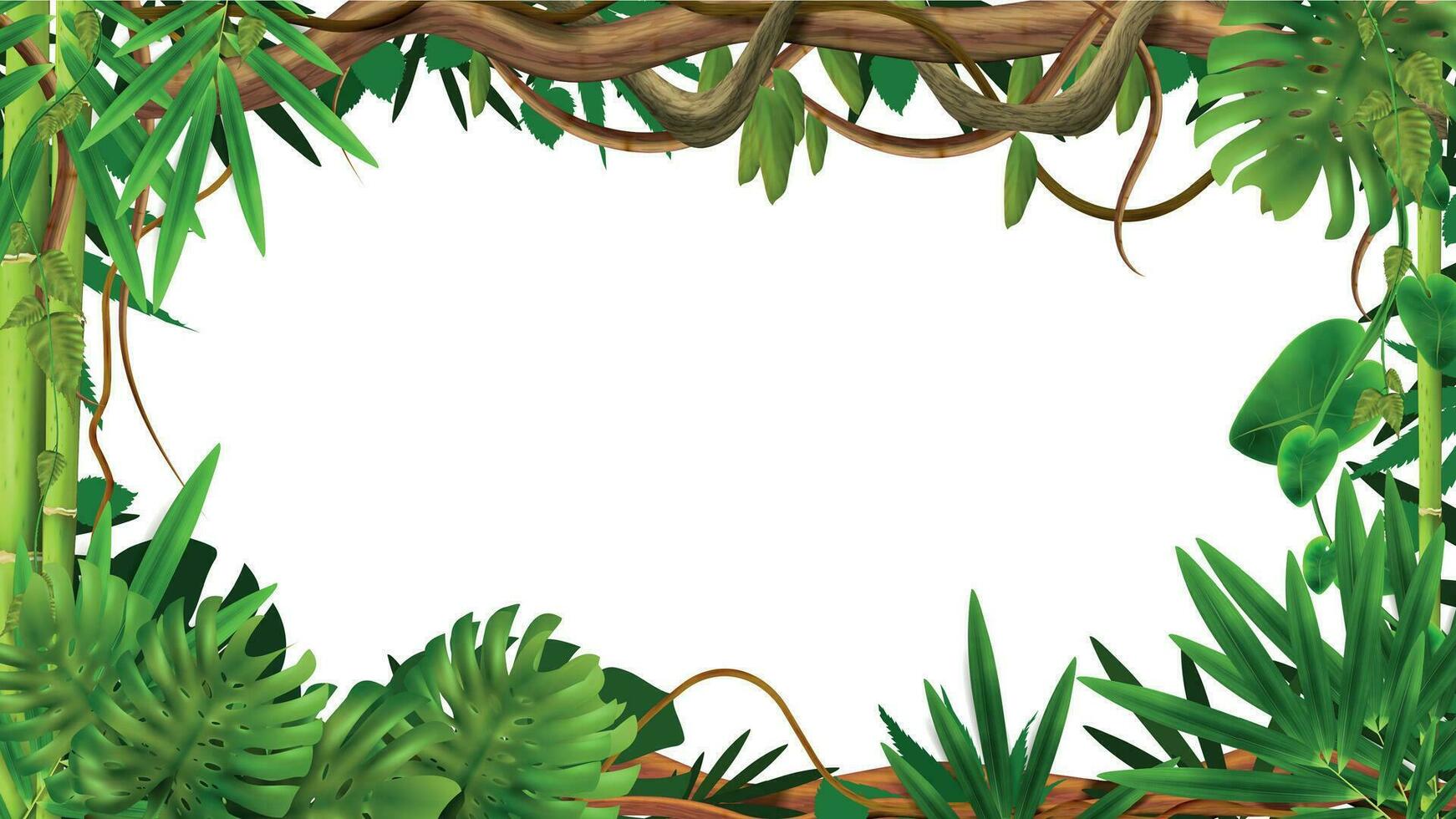 Tropical Jungle Frame Composition 28571456 Vector Art at Vecteezy