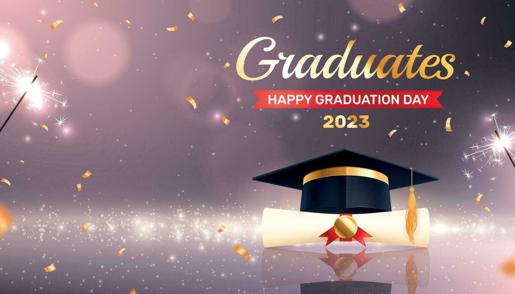 Happy Graduation Day Background vector