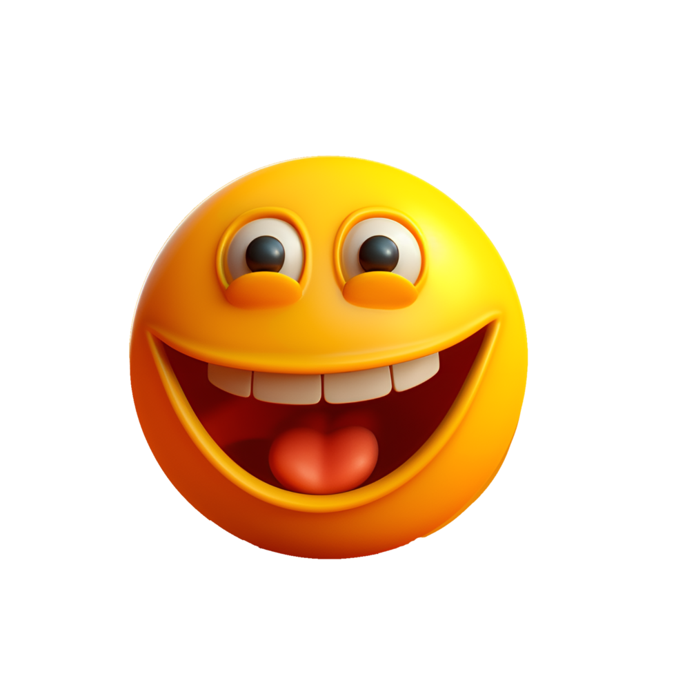 emoji or emoticon with transparent background generative with ai png