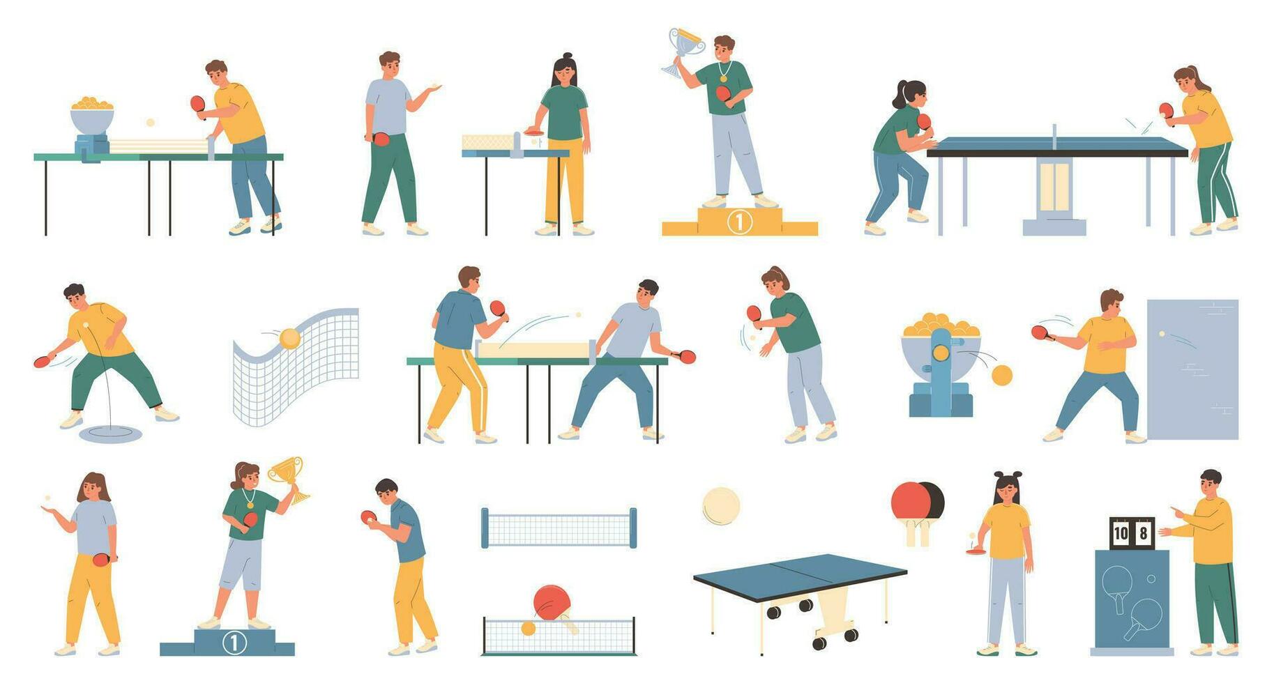 Ping Pong Set vector