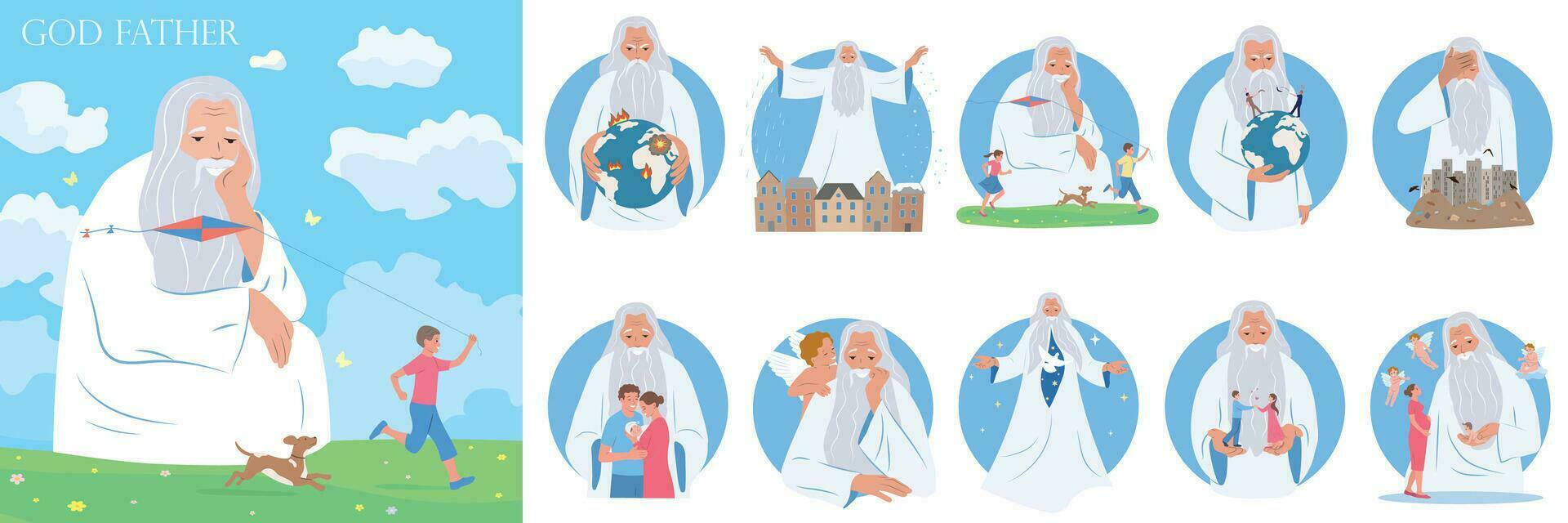 God Father Stories Compositions vector