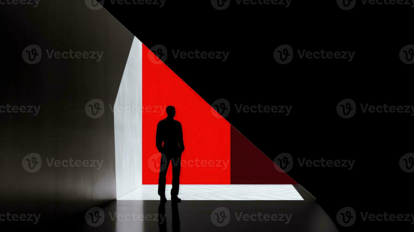 Symbol of unity for World AIDS Day, human with ribbon red, concept of helping those in need, Generative AI illustration photo