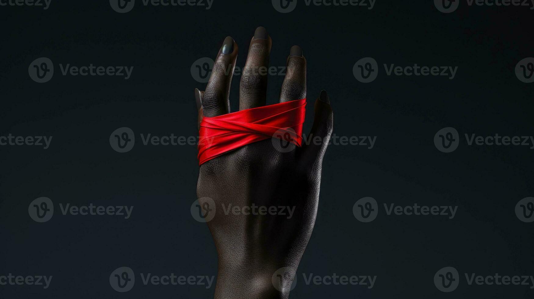 Red ribbon on dark background, World AIDS Day, concept of helping those in  need, Generative AI illustration 29590992 Stock Photo at Vecteezy