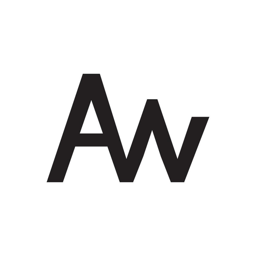 letra aw monograma logo ,moderno logo diseños modelo vector