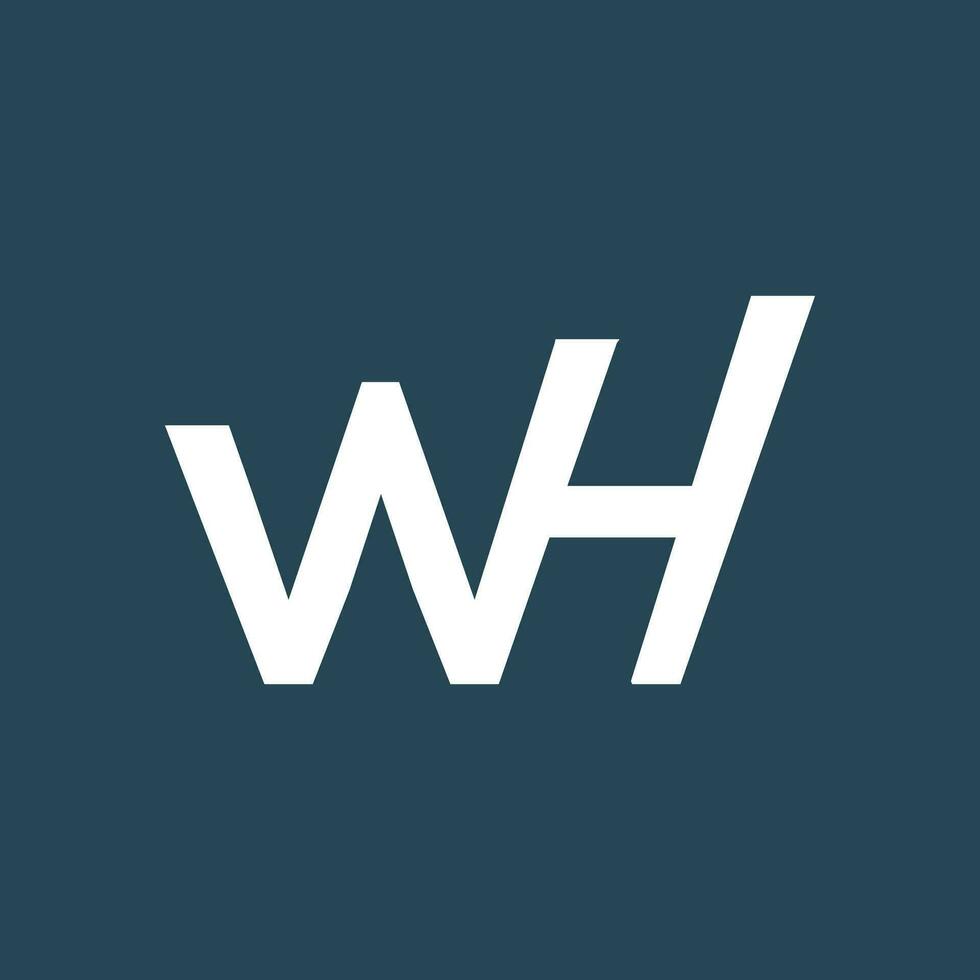 Letter  WH  Monogram Logo ,Modern logo designs template vector