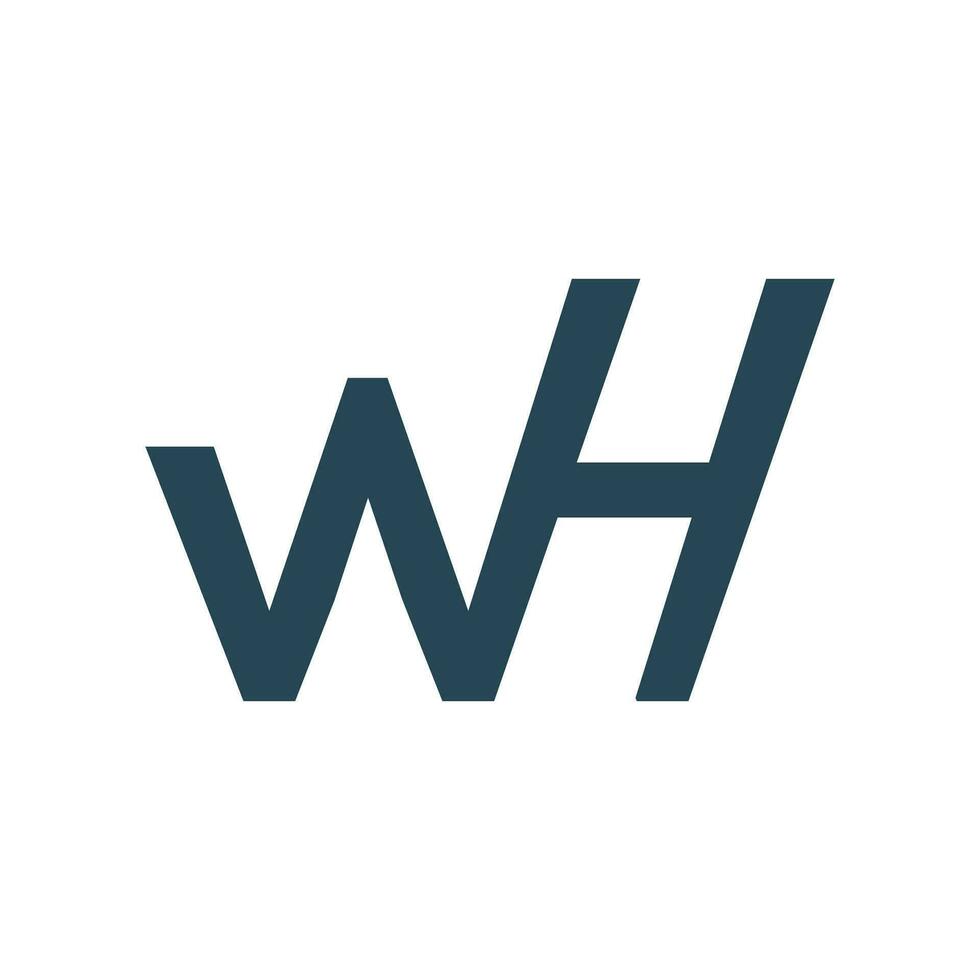 Letter  WH  Monogram Logo ,Modern logo designs template vector