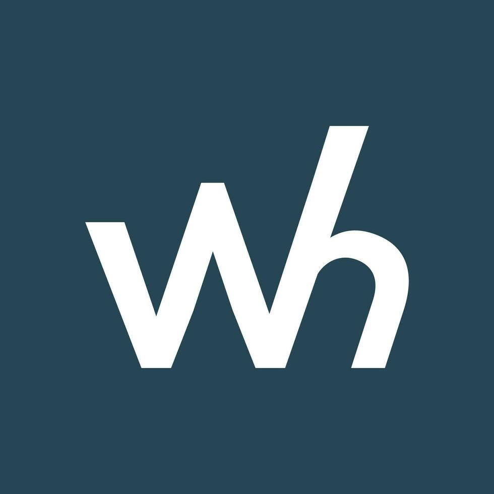 Letter  WH  Monogram Logo ,Modern logo designs template vector