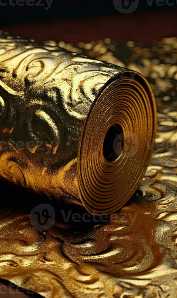 Gold luxurious foil texture Background, AI Generated photo