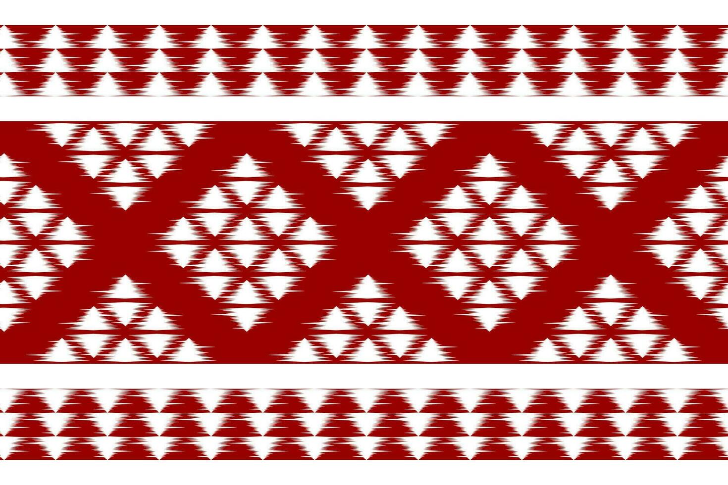 Carpet ikat red pattern art. Geometric ethnic ikat seamless pattern in tribal. American and Mexican style. vector