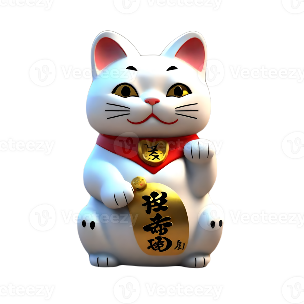 maneki neko cute AI Generative png