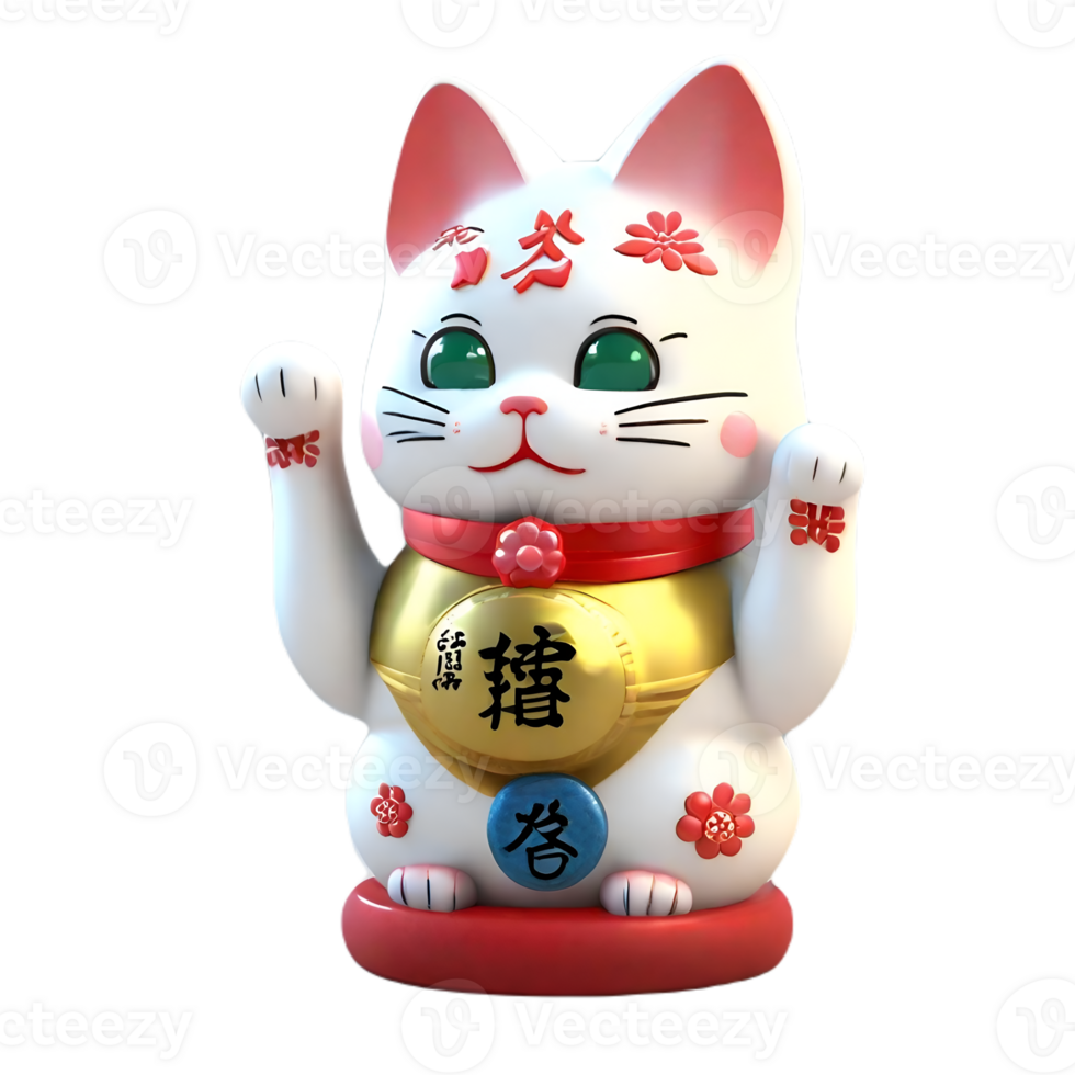 maneki neko cute AI Generative png