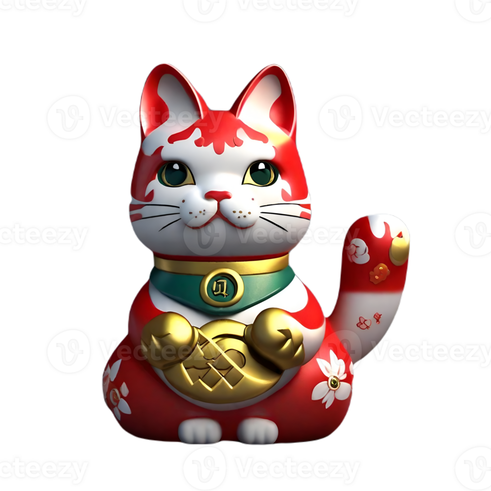 maneki neko cute AI Generative png