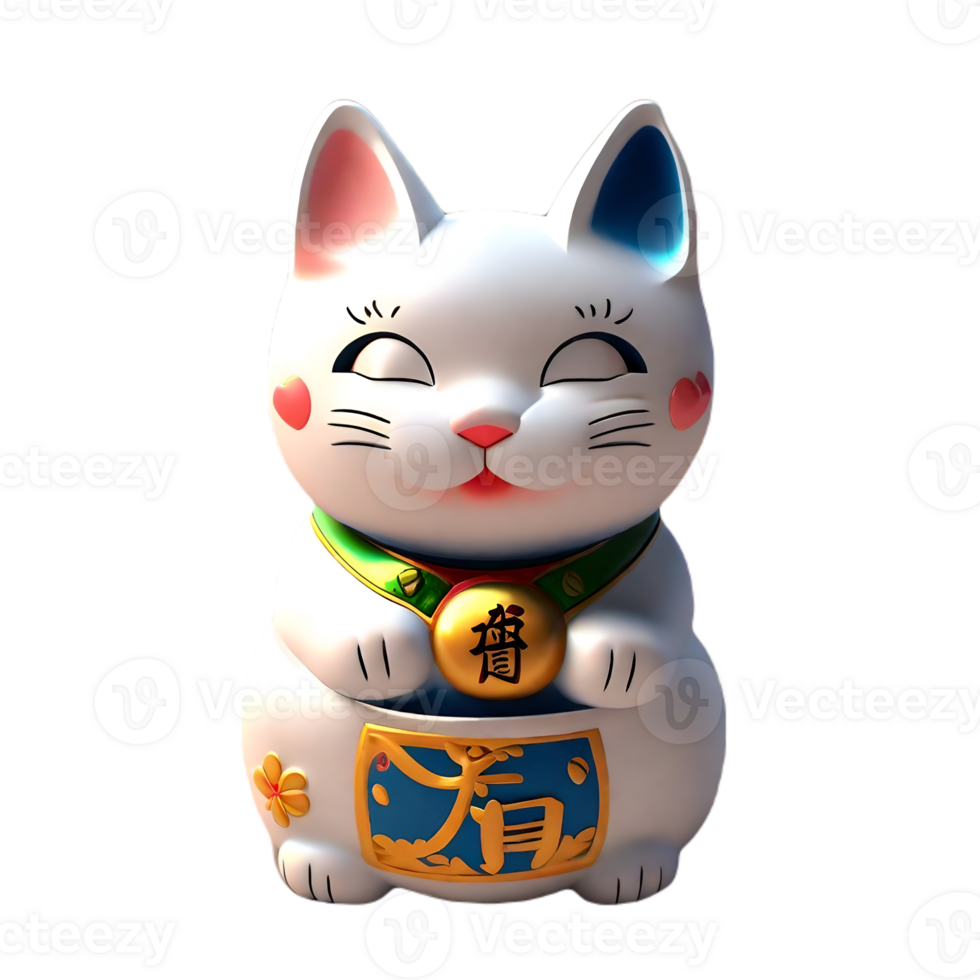 maneki neko cute AI Generative png