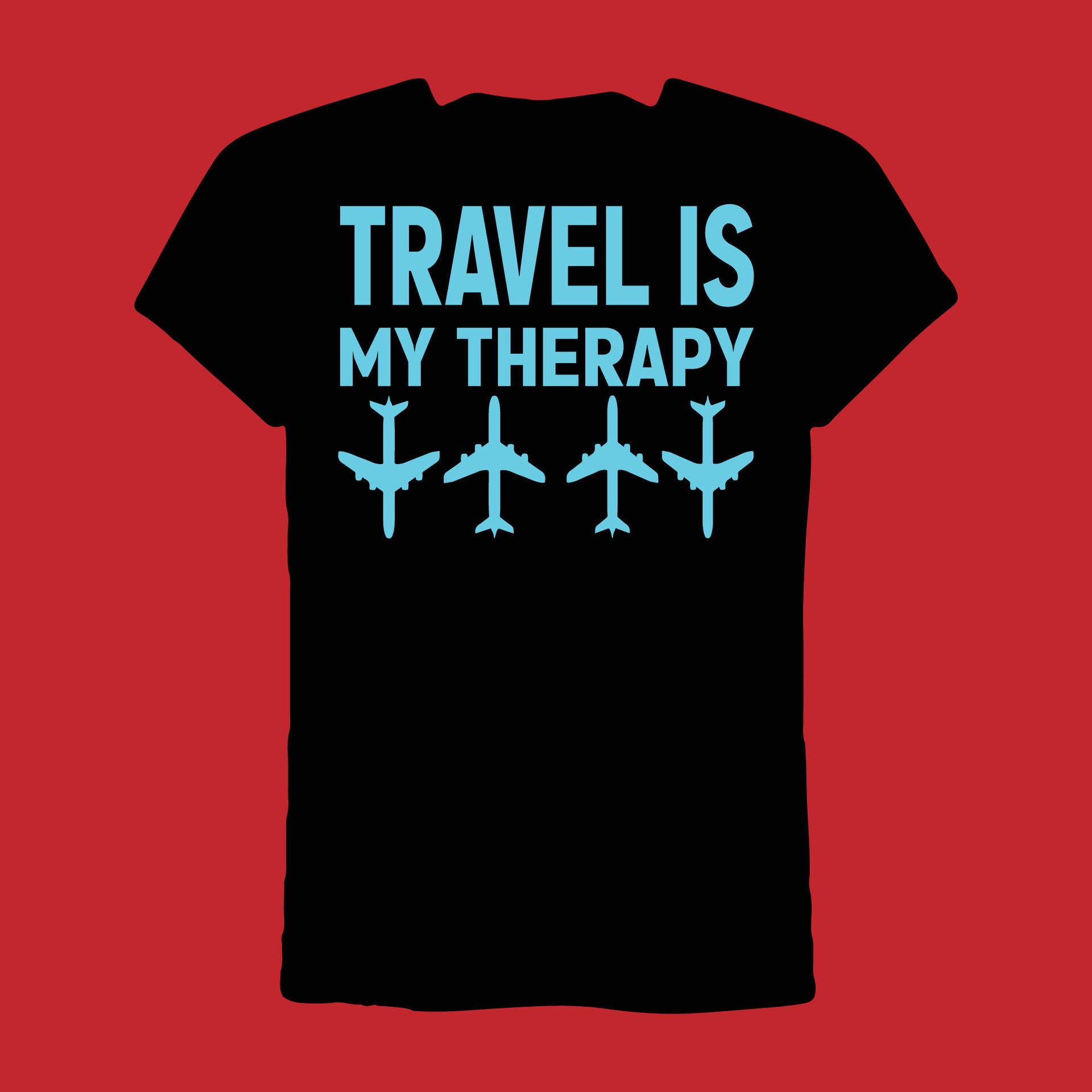Travel is my Therapy t-shirt 28572207 Vector Art at Vecteezy