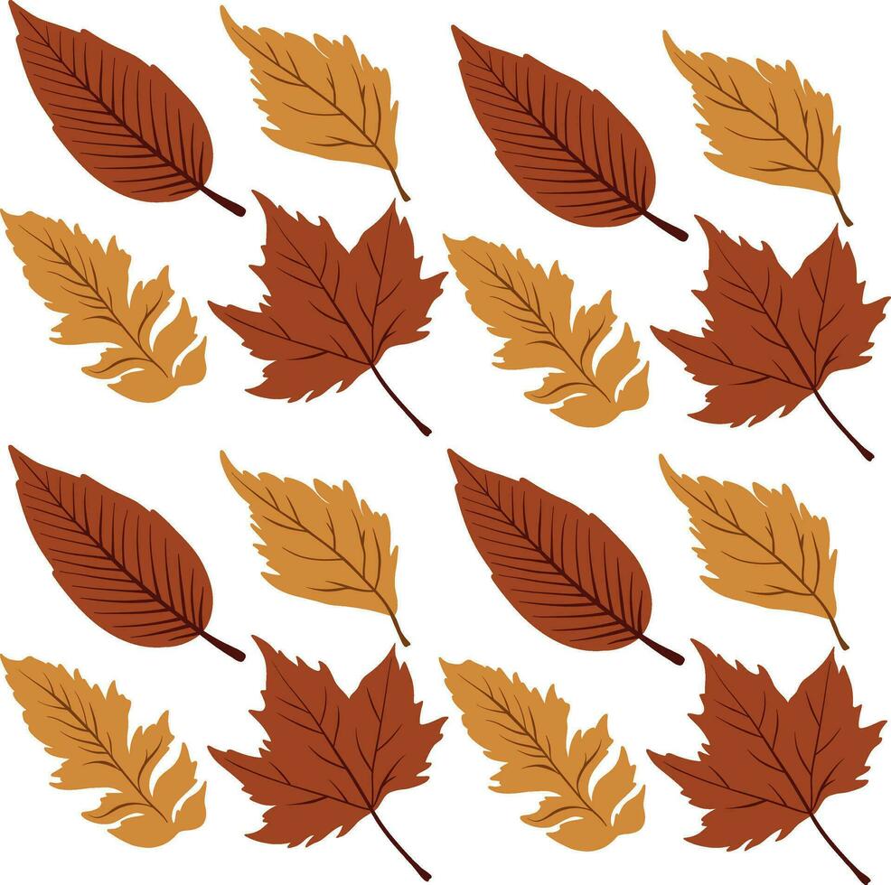Autumn leaves pattern. Wallpaper or texture vector