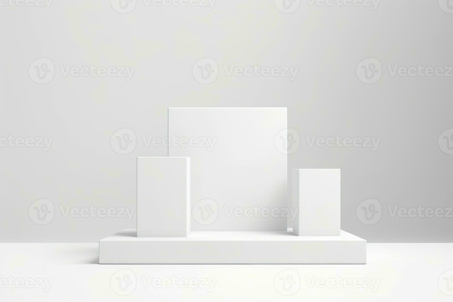 Display Mockup Podium of A white marble arch with a stone arch in the center photo