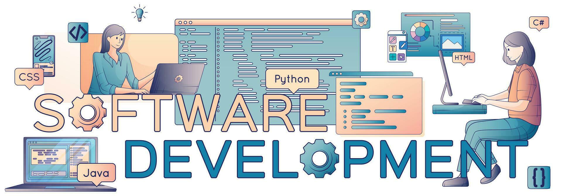 Software Development Text Composition 28572506 Vector Art at Vecteezy