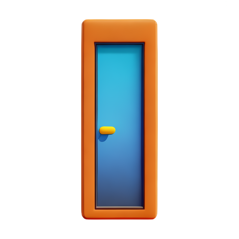 door 3d rendering icon illustration png