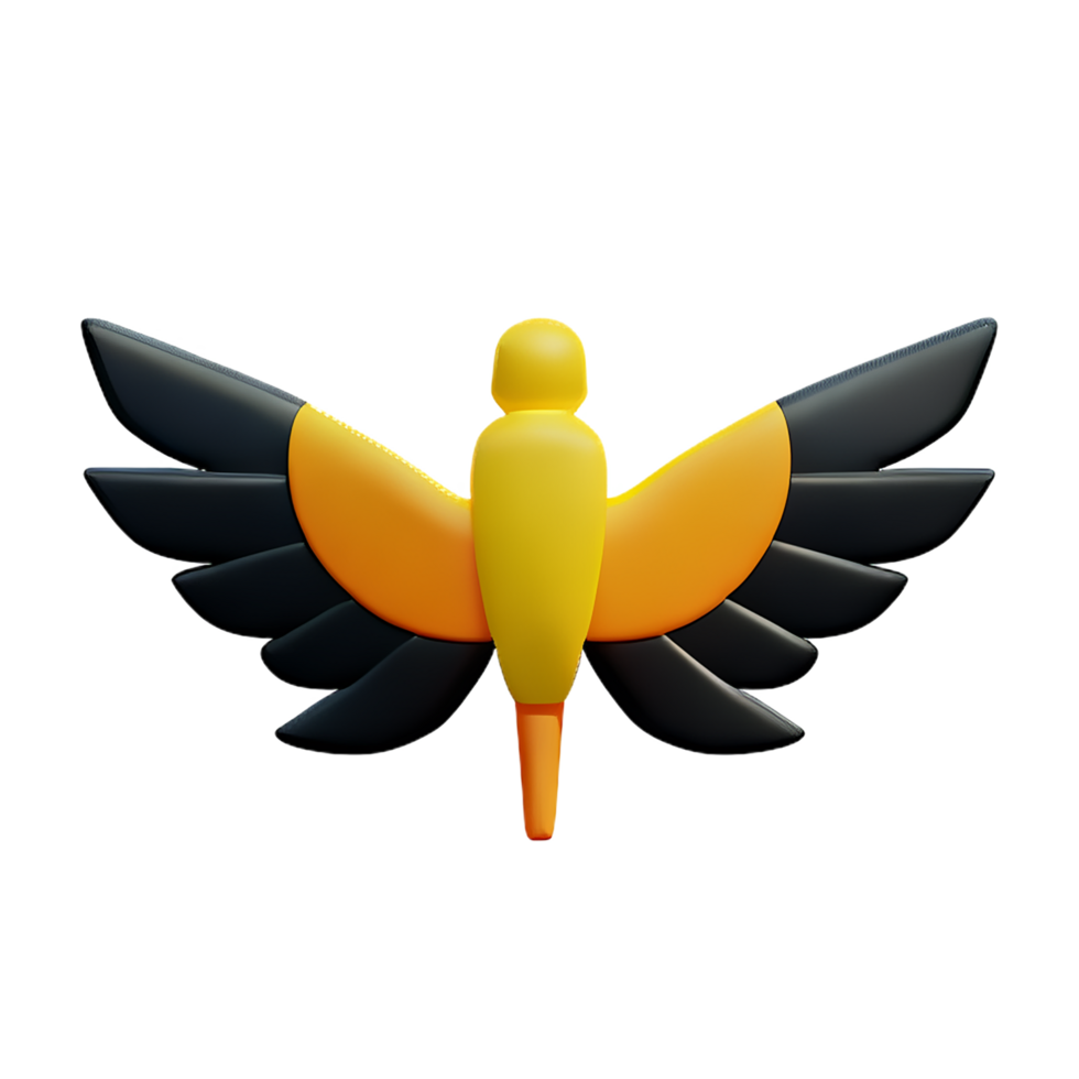 wings 3d rendering icon illustration png