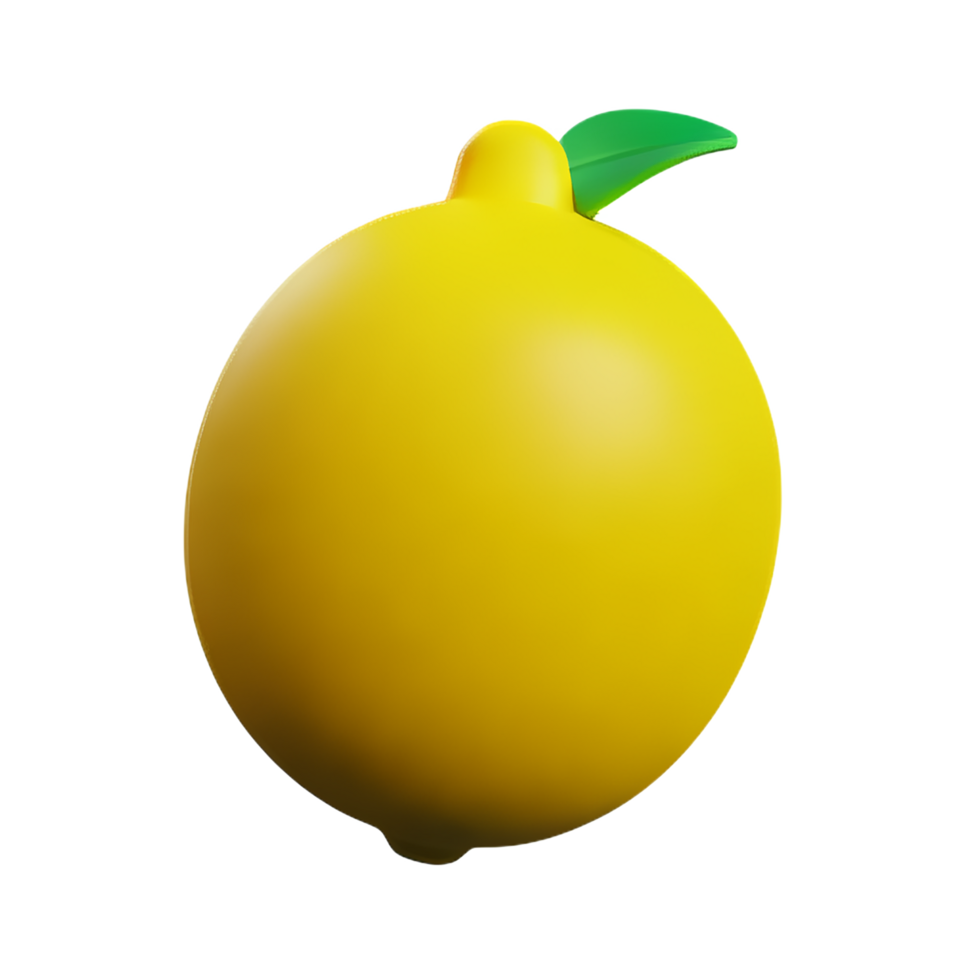 lemon 3d rendering icon illustration png