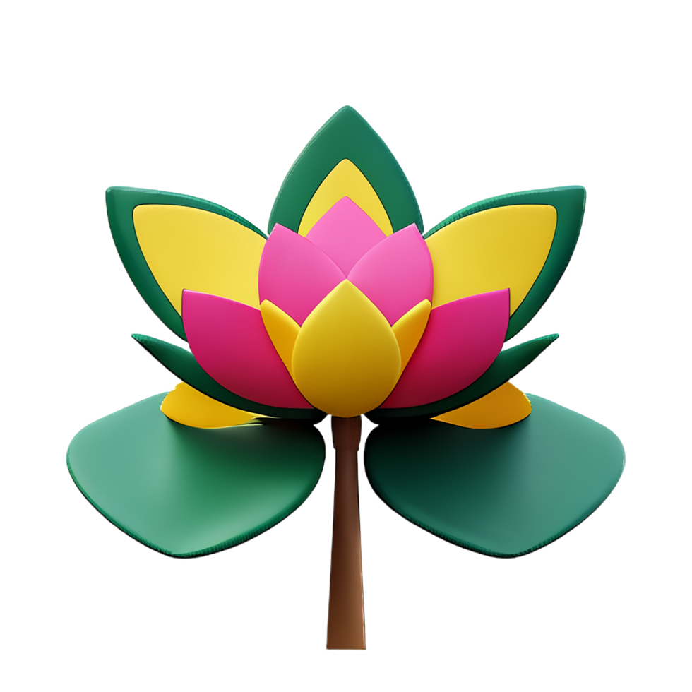 lotus 3d rendering icon illustration png